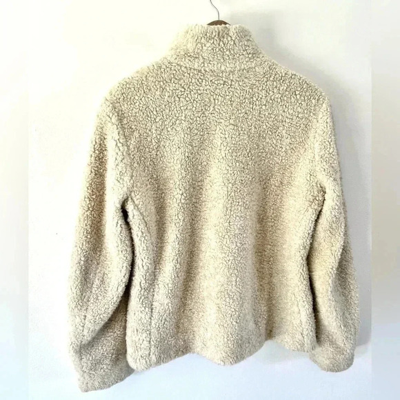 Pendleton Cream Colored Fuzzy Sherpa Full-Zip Jacket Size Small - Picture 10 of 11